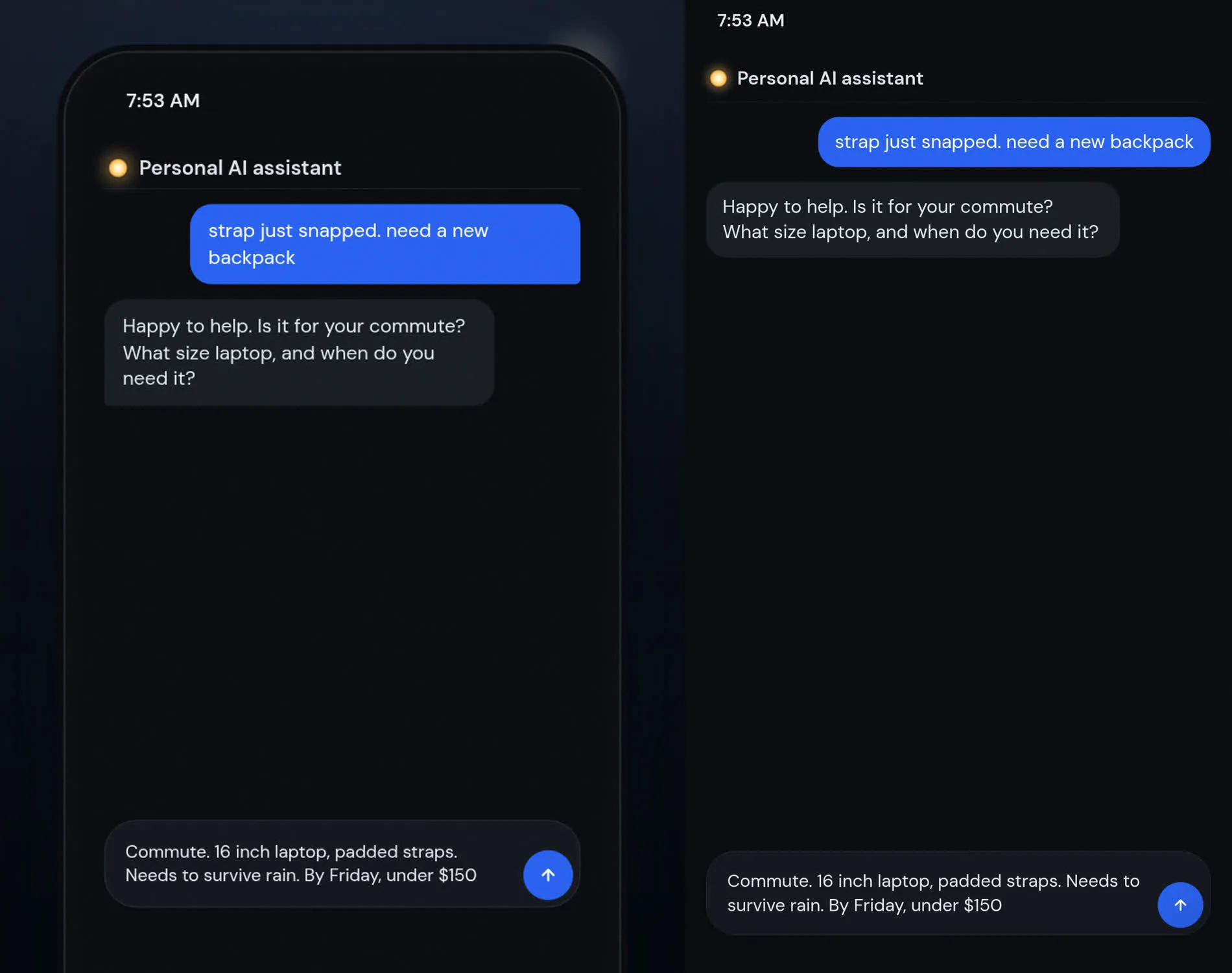 The chat box after the fix